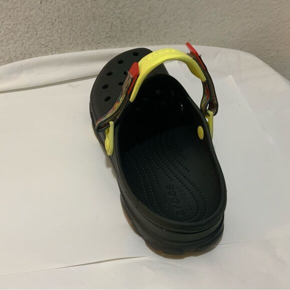 Classic Black Crocs Ikat with Yellow Velcroed Detailing main image 10
